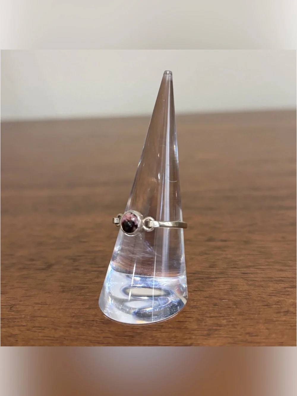 Sterling Silver 925 Rhodonite Ring Size 8.5 Made In Guatemala